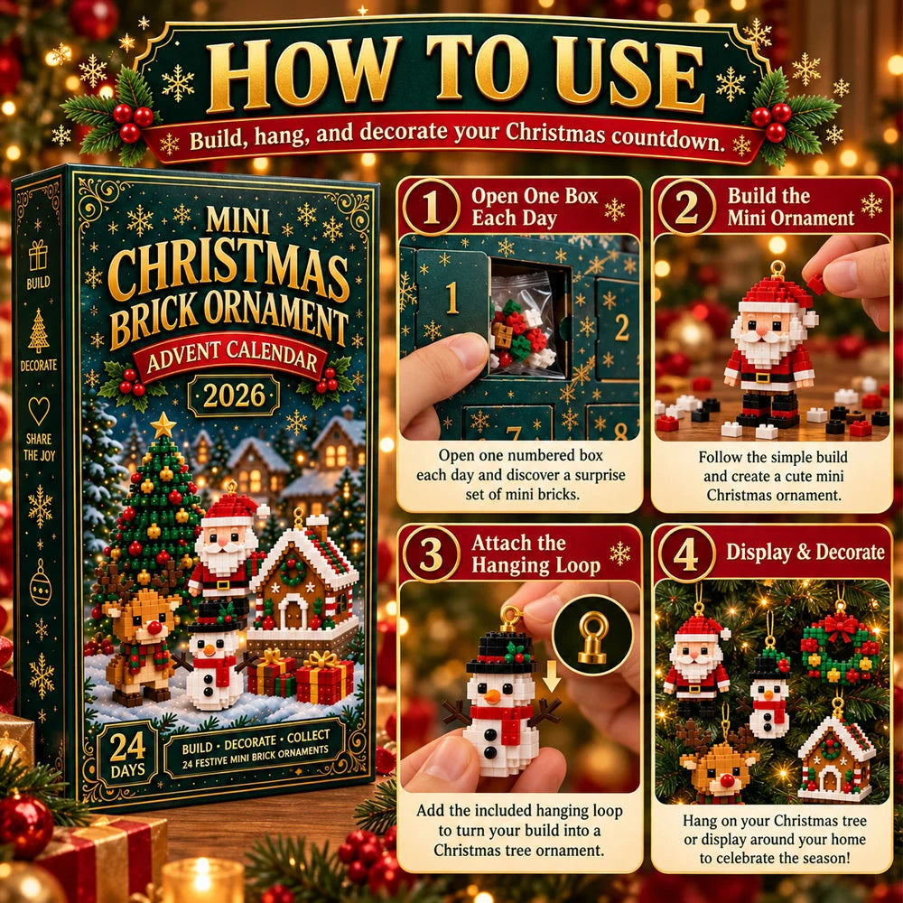 β³ π 24-Day Mini Christmas Ornament Advent Calendar π§±