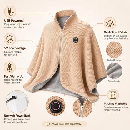 🔥 Wearable Heated Blanket – Cozy Hands-Free Warmth