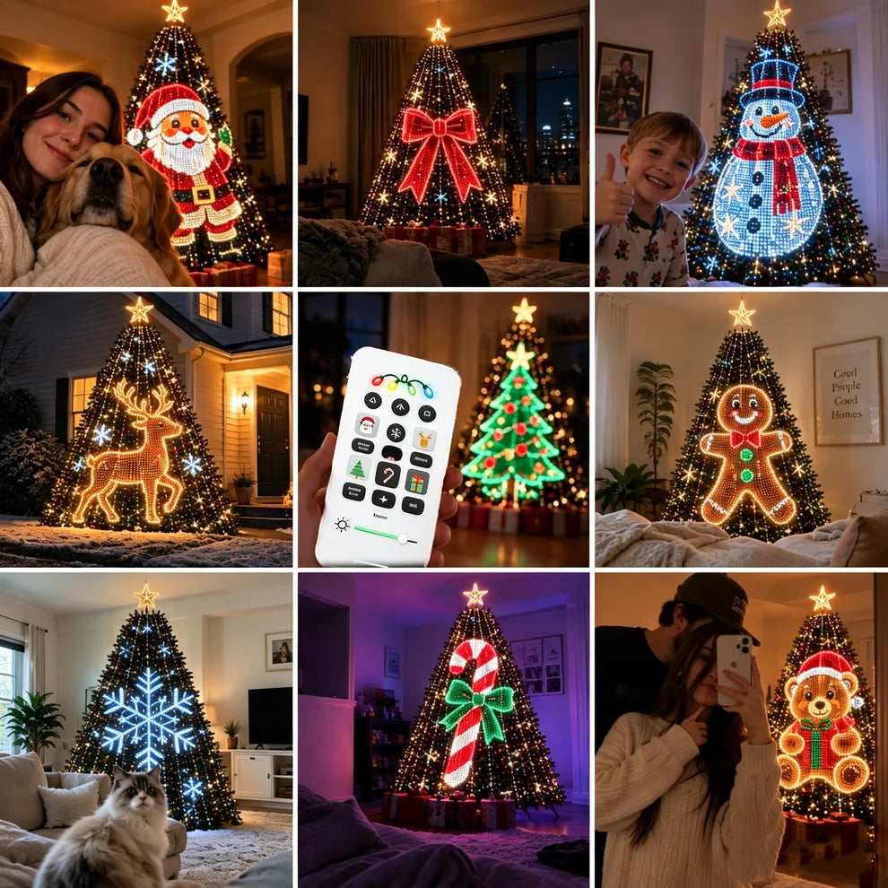 ⏰50% OFF🎄Upgrade Your Tree With Animated Christmas Magic!🎅✨ 🎄Smart Animated Christmas Tree Lights - US standard 2.1m