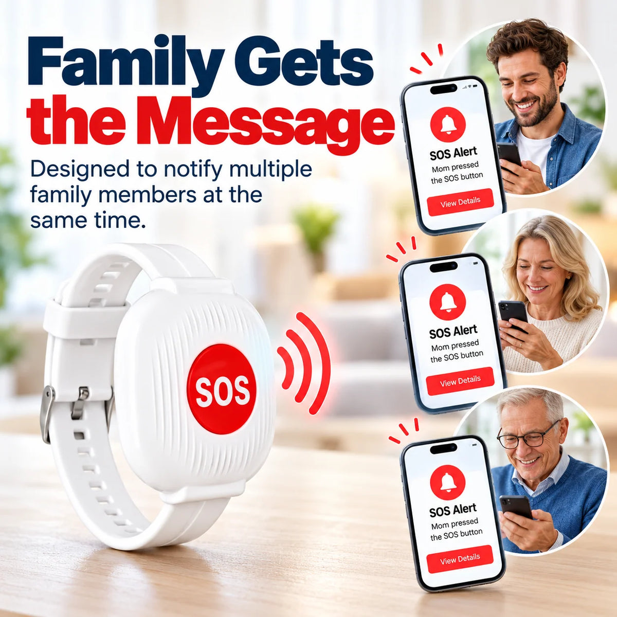 Wireless Emergency Bracelet with SOS Button
