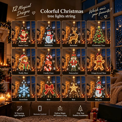 ⏰50% OFF🎄Upgrade Your Tree With Animated Christmas Magic!🎅✨ 🎄Smart Animated Christmas Tree Lights - US standard 2.1m