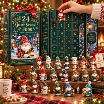 2026 Gnome Snowman Jobs 24-Day Christmas Countdown Calendar
