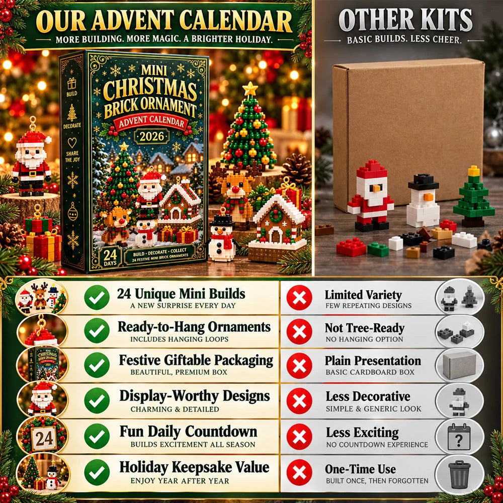 ⏳ 🎄 24-Day Mini Christmas Ornament Advent Calendar 🧱