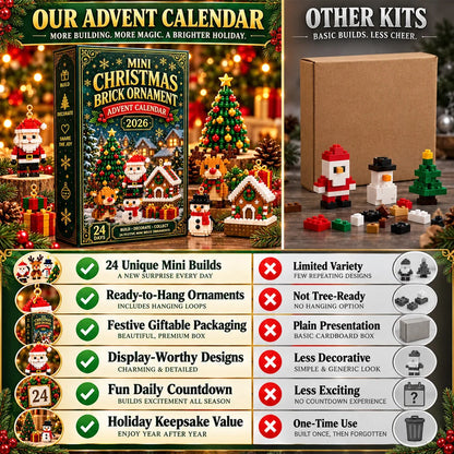 ⏳ 🎄 24-Day Mini Christmas Ornament Advent Calendar 🧱
