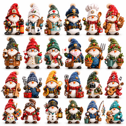 2026 Gnome Snowman Jobs 24-Day Christmas Countdown Calendar