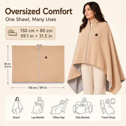 🔥 Wearable Heated Blanket – Cozy Hands-Free Warmth