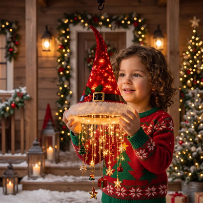🔥Today 49% OFF🎅 Christmas Santa Hat Lights with LED String Decorations