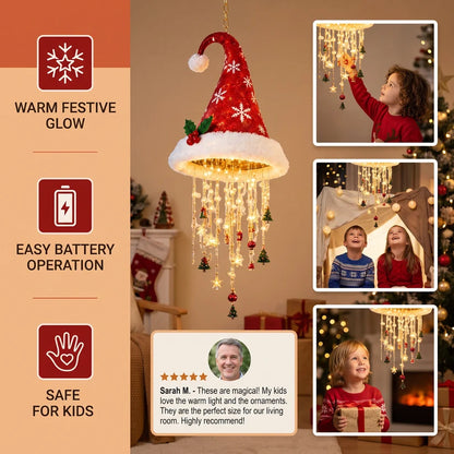 🔥Today 49% OFF🎅 Christmas Santa Hat Lights with LED String Decorations