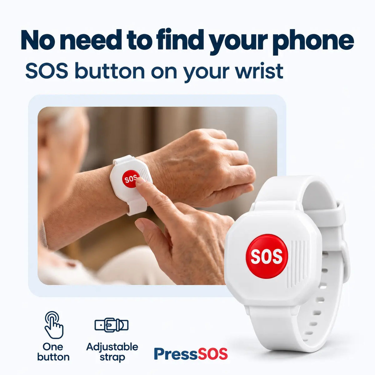 Wireless Emergency Bracelet with SOS Button