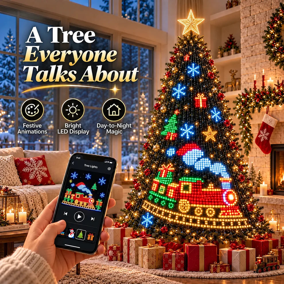 ⏰50% OFF🎄Upgrade Your Tree With Animated Christmas Magic!🎅✨ 🎄Smart Animated Christmas Tree Lights - US standard 2.1m