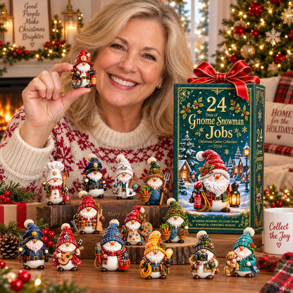 2026 Gnome Snowman Jobs 24-Day Christmas Countdown Calendar