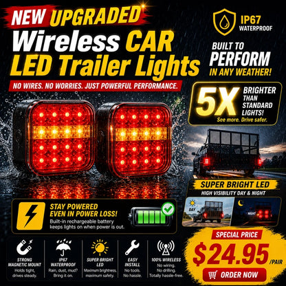 NEW 2026 Upgraded Wireless CAR LED Trailer Lights 🚗✨