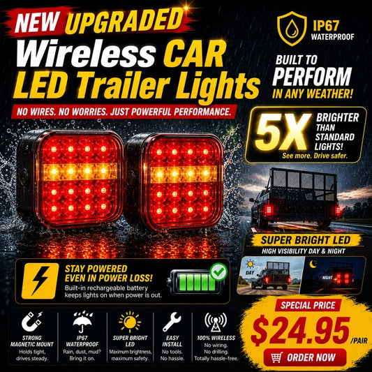 NEW 2026 Upgraded Wireless CAR LED Trailer Lights 🚗✨