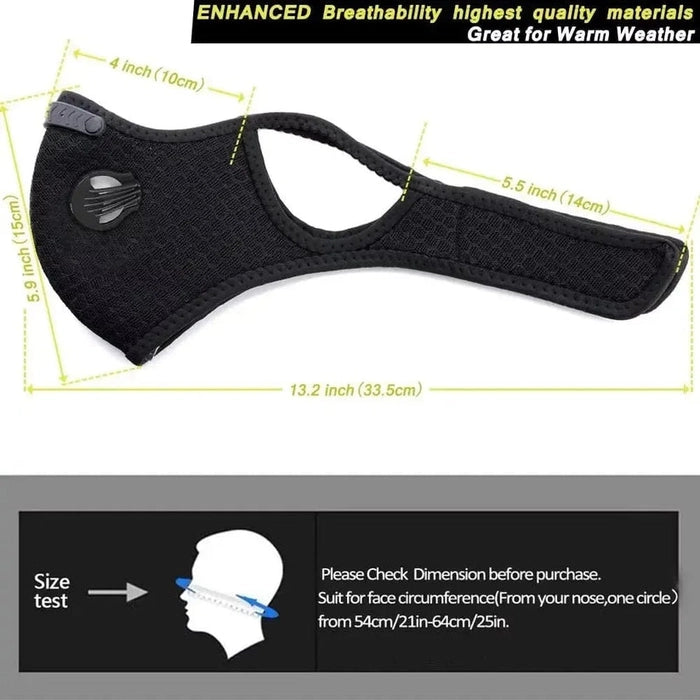 Reusable Carbon Filter Dust Mask – Built for Active Lifestyles