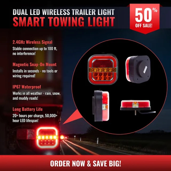 NEW 2026 Upgraded Wireless CAR LED Trailer Lights 🚗✨